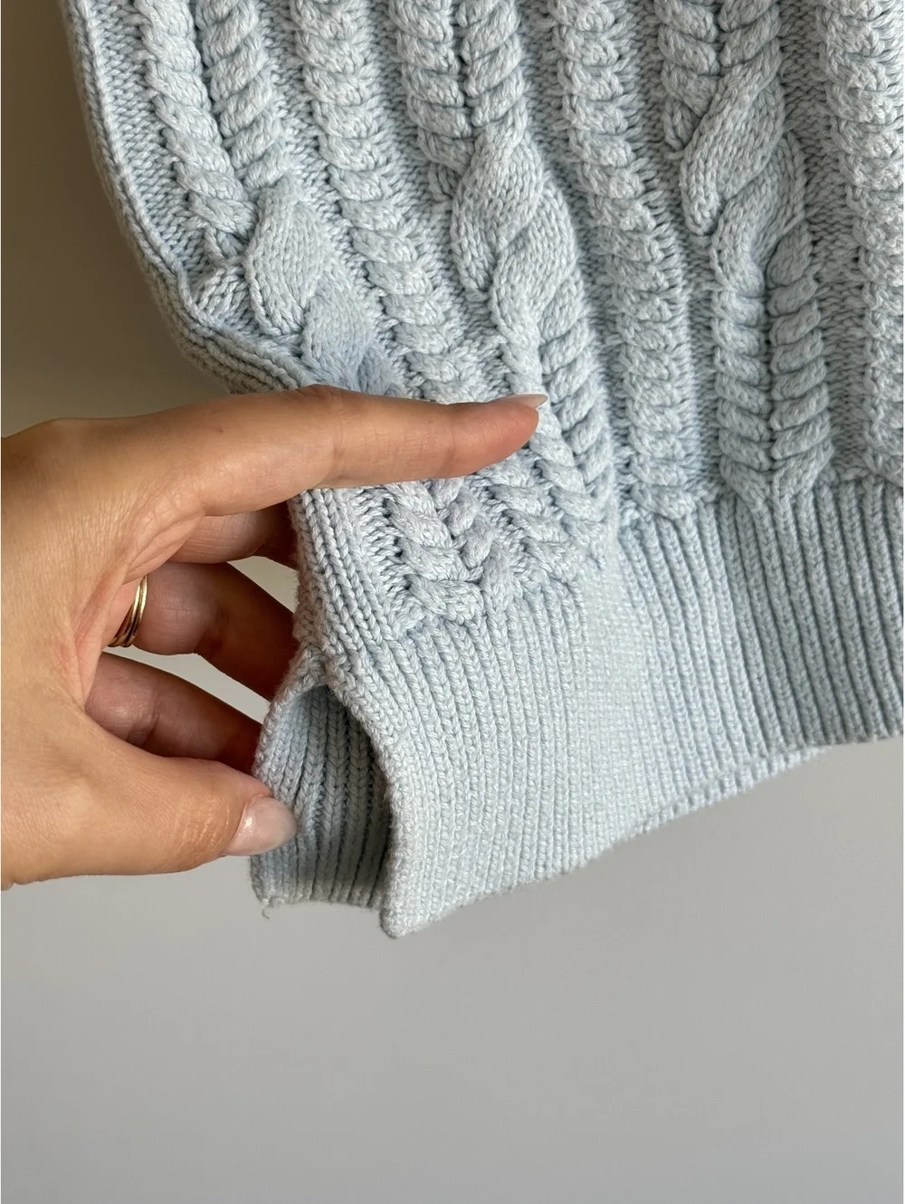 Abercrombie Fitch Cable Knit Sweater Vest Light Blue Women’s XXL